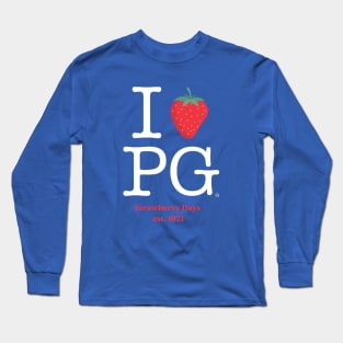 I Strawberry PG- White Font Long Sleeve T-Shirt